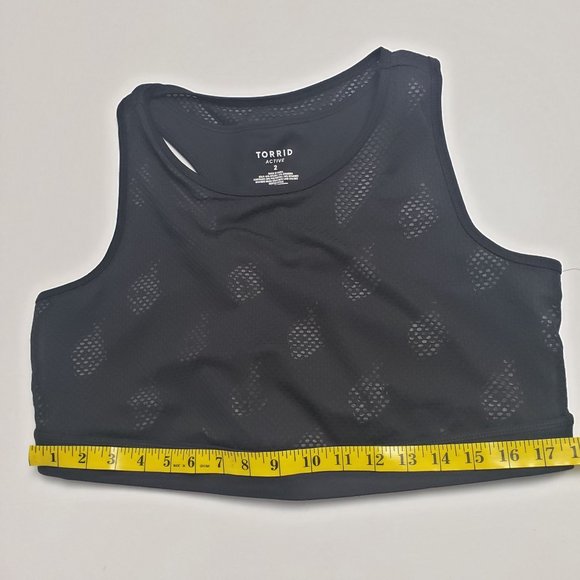 Torrid Black Skull Flames Sports Bra Size XXL Mesh - Picture 8 of 14